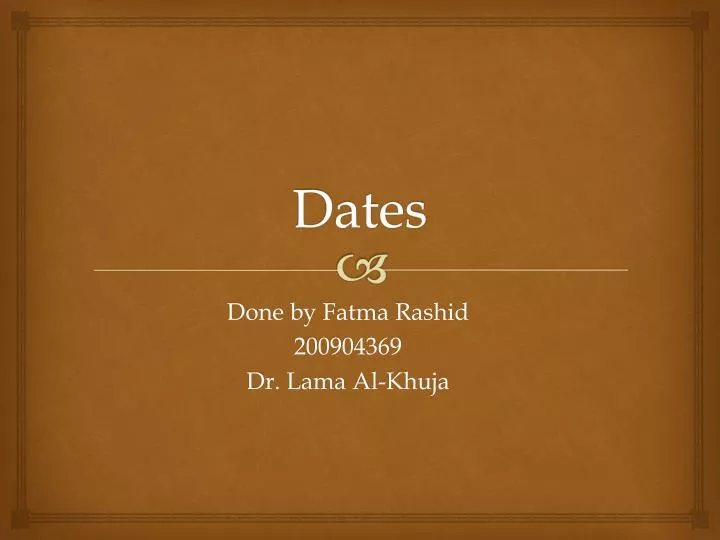 dates n.