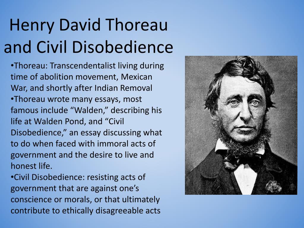 henry david thoreau essay on civil disobedience summary