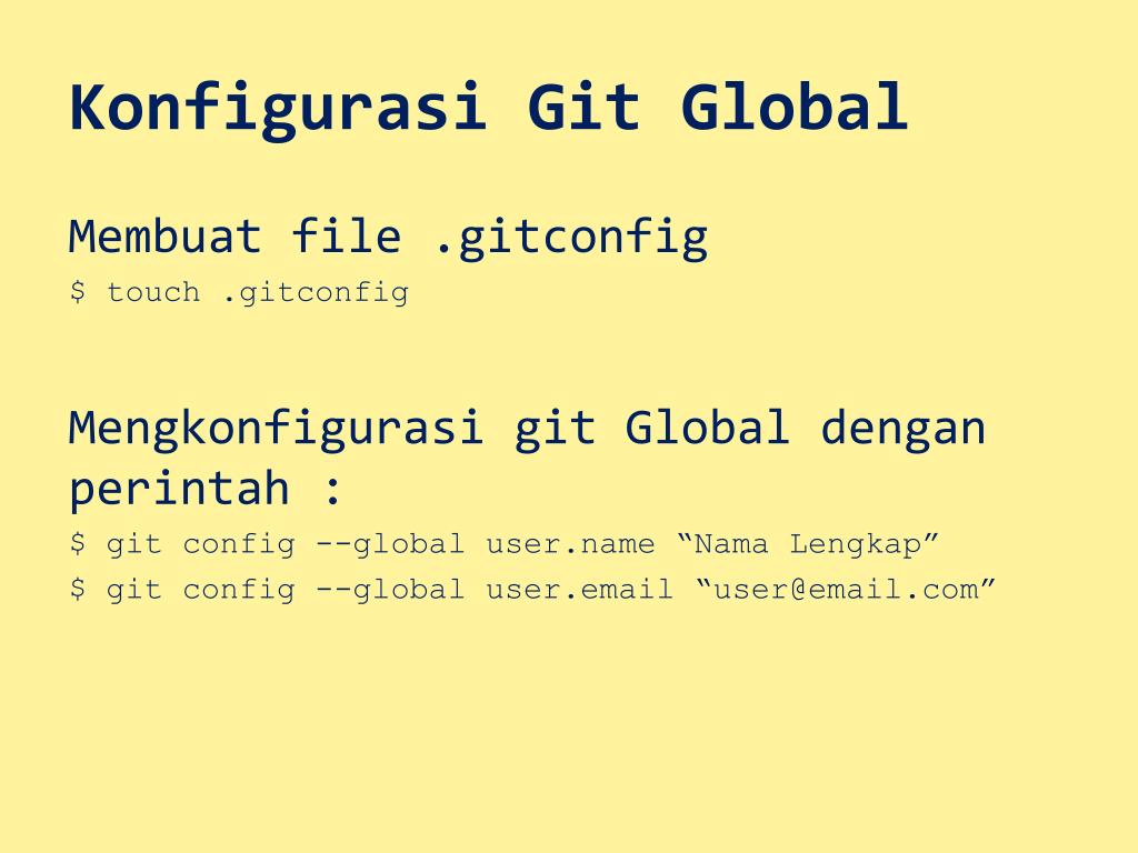 Global config user