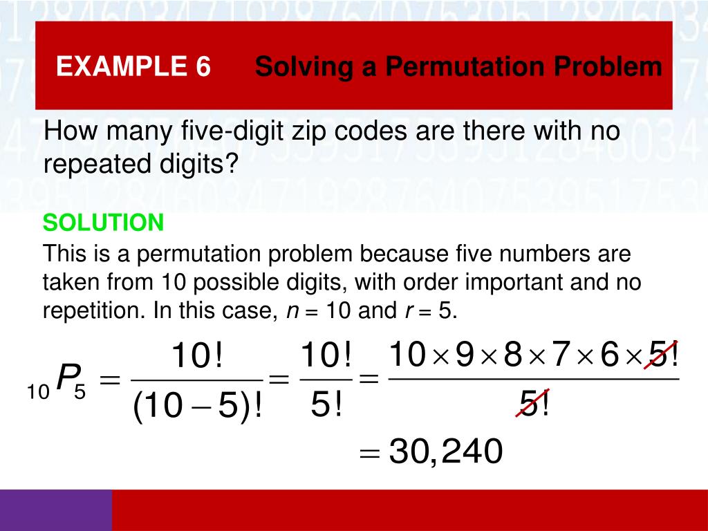 how to solve a permutation math problem