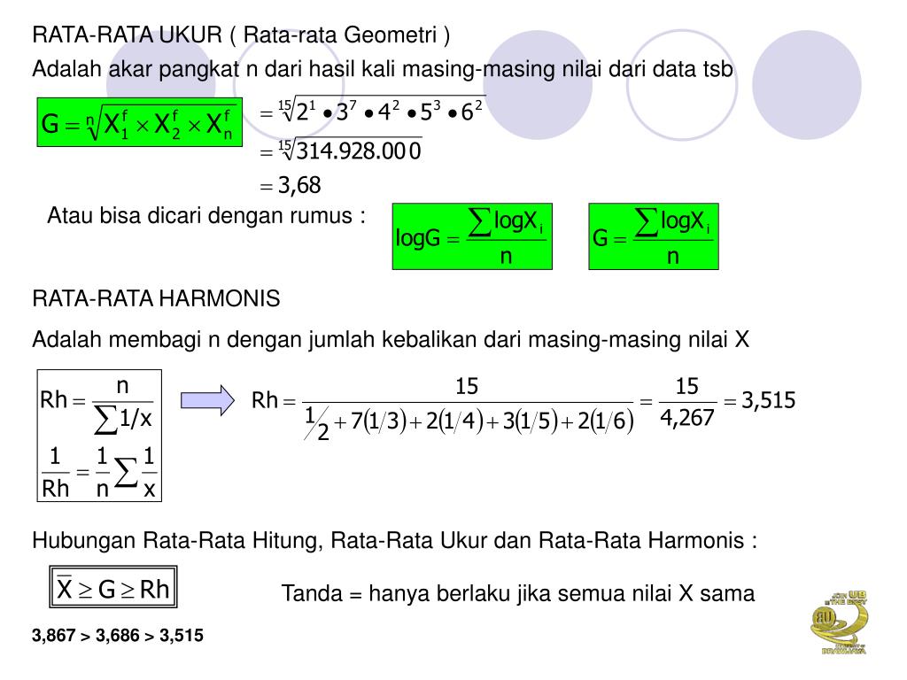 Ppt Rata Rata Ukur Rata Rata Geometri Powerpoint Presentation Free Download Id 3166019