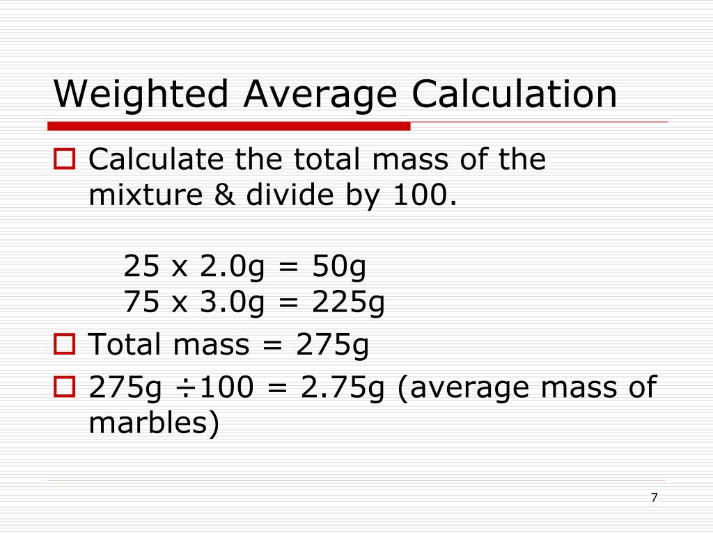 average mass finder