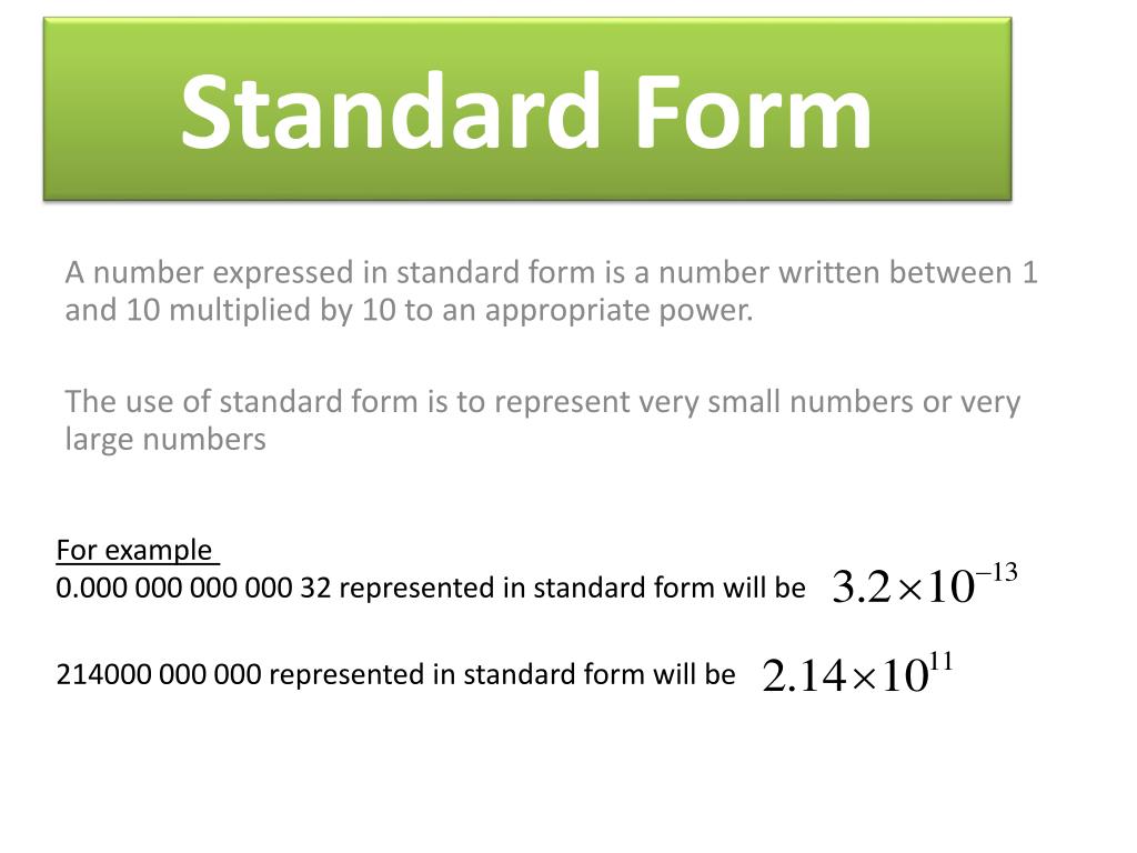 standard form powerpoint presentation