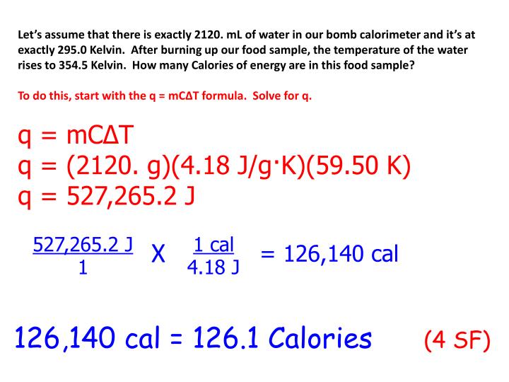 calorimetry formula