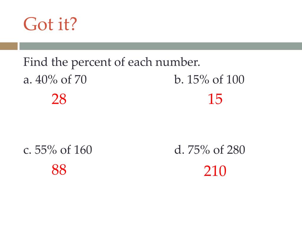 PPT - Percent of a number PowerPoint Presentation, free download