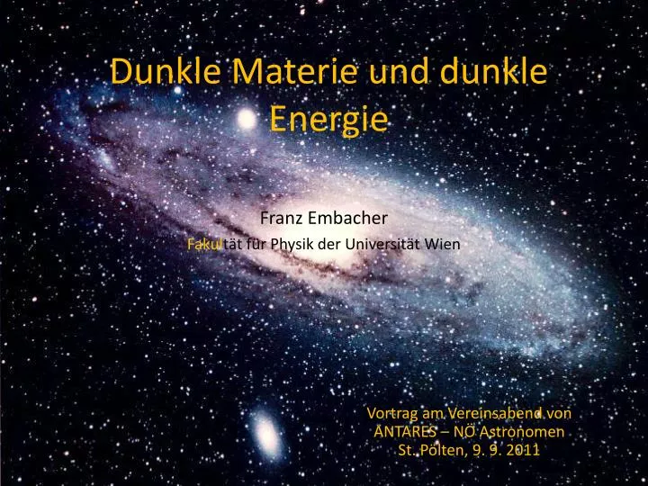 PPT - Dunkle Materie und dunkle Energie PowerPoint Presentation, free