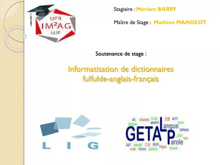 Soutenance De Stage En Anglais Exemple  Le Meilleur Exemple