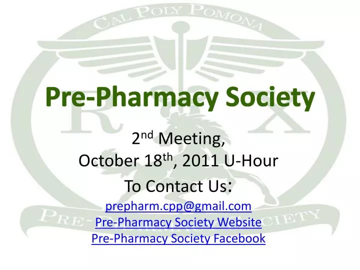 pre pharmacy society n.