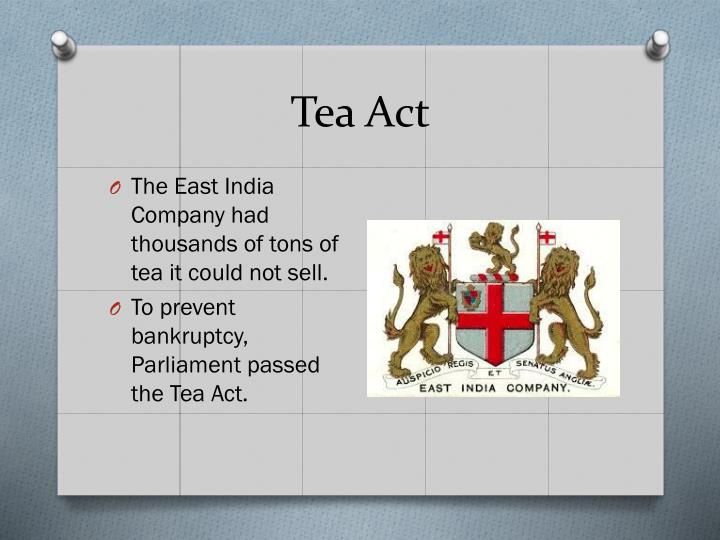 PPT The Tea Act PowerPoint Presentation ID3175517