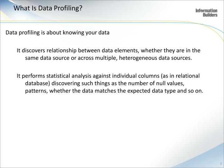 PPT Exploring Techniques of Data Quality and Profiling PowerPoint