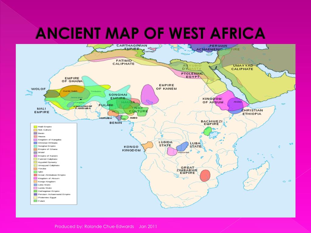 Ancient Map Of West Africa L 