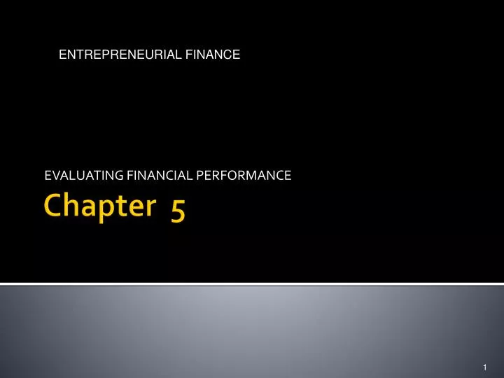 evaluating financial performance n.