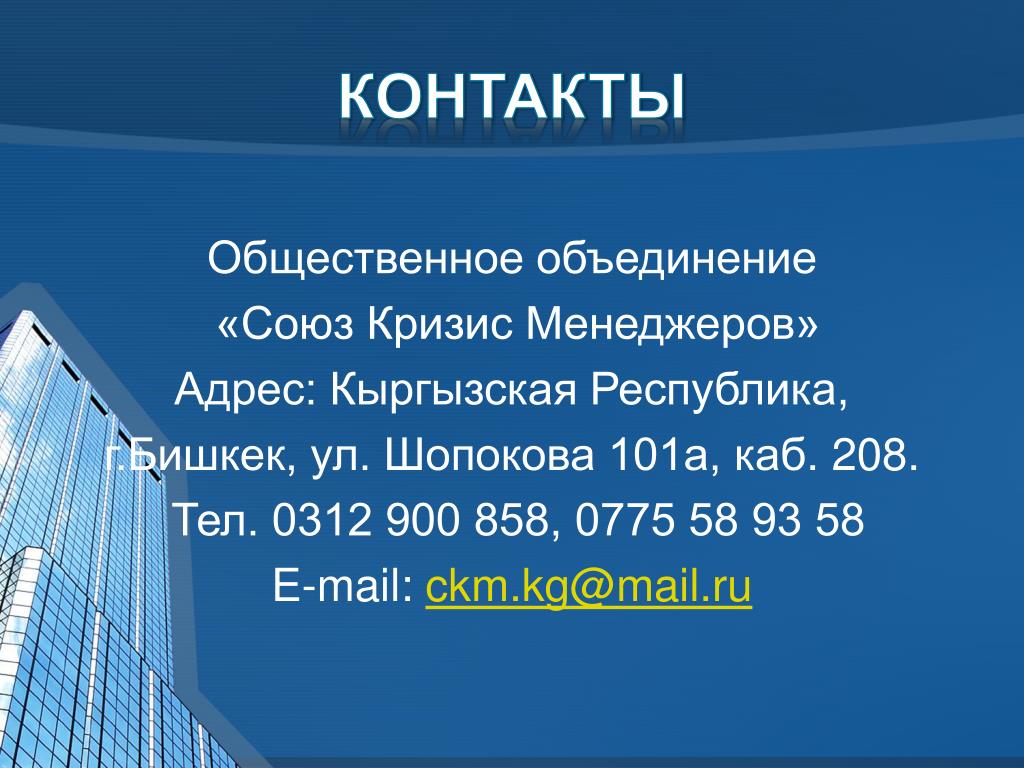 208 каб. Кризис менеджер на визитки. Общественное объединение на кыргызском языке.
