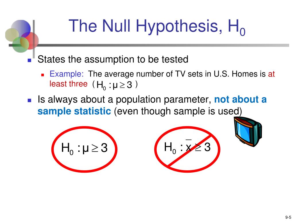 null hypothesis is zero