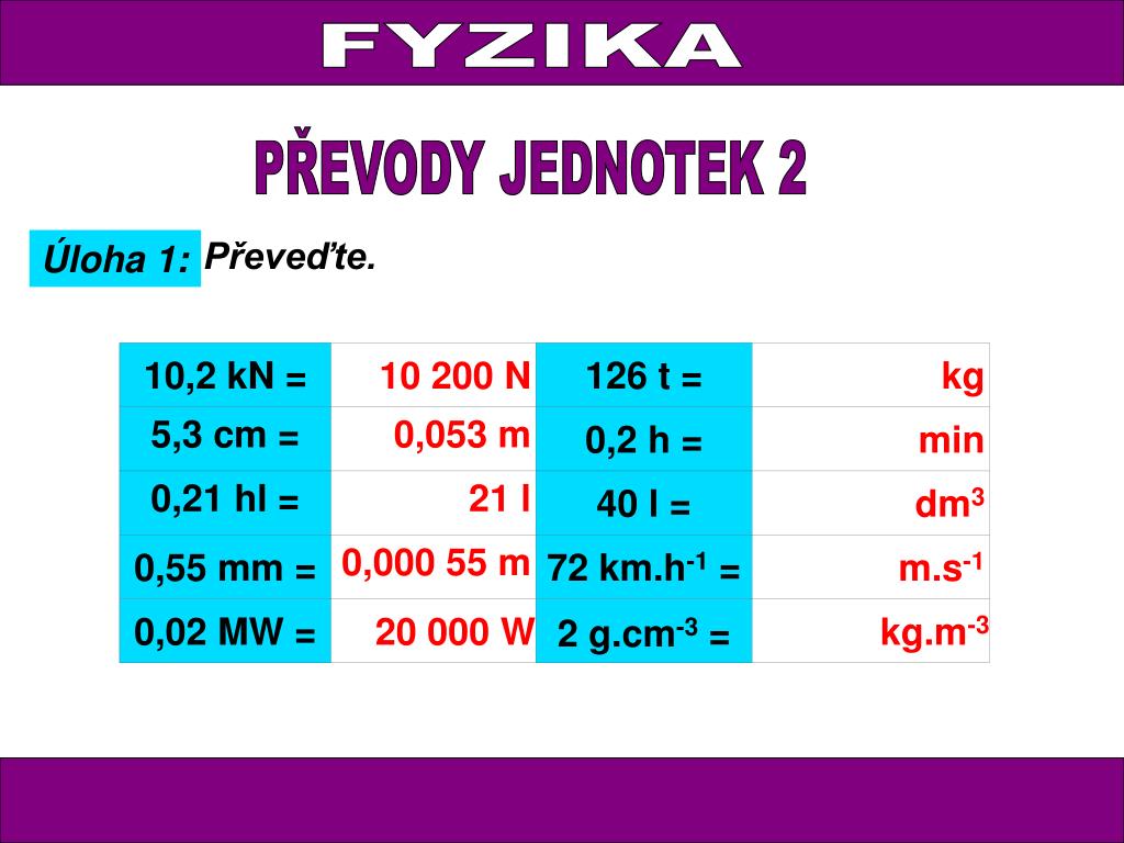 PPT - FYZIKA PowerPoint Presentation, free download - ID:3178127