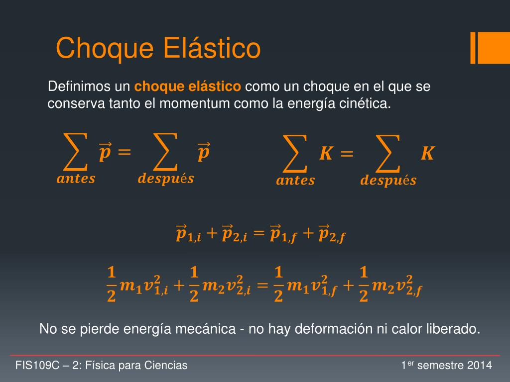 PPT - Física para Ciencias: Momentum lineal y choques PowerPoint ...
