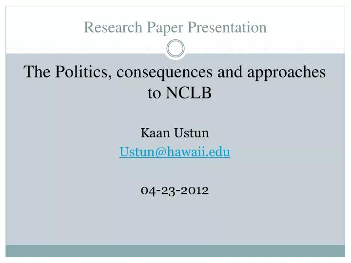 presentation of research paper Research conference presentations: some tips and examples useful tips research talk 101 (by lucia dettori) how not to give a presentation (from scienceroll. presentation of research paper Research conference presentations: some tips and examples useful tips research talk 101 (by lucia dettori) how not to give a presentation (from scienceroll.