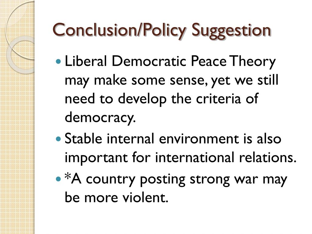 democratic peace theory conclusion