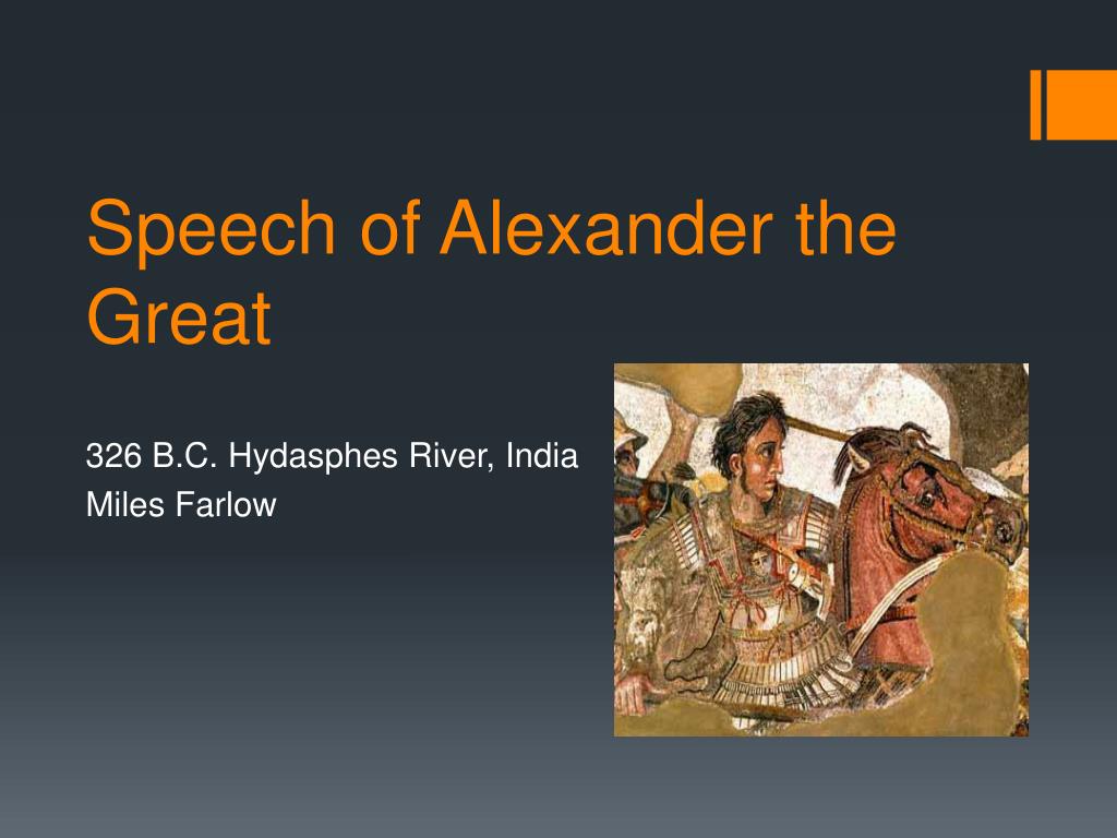 alexander the great hydaspes speech