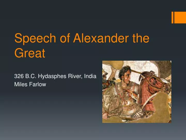 alexander the great speech