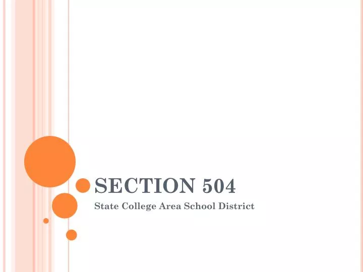 section 504 powerpoint presentation