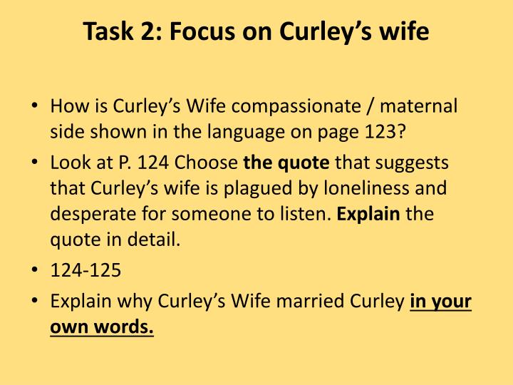 😀 Curleys wife loneliness quotes with page numbers. Of Mice and Men