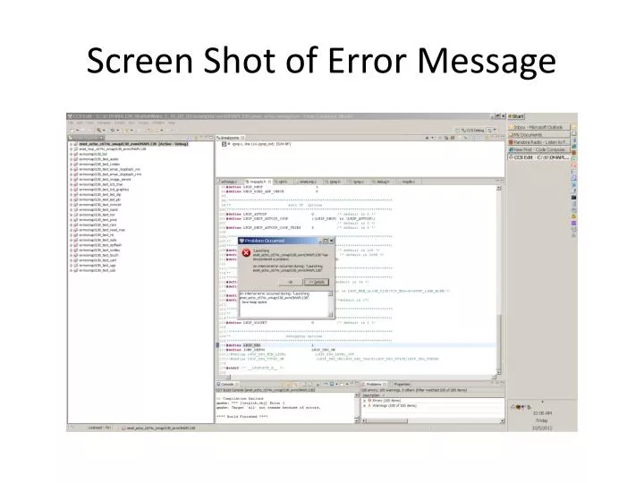 PPT - Screen Shot of Error Message PowerPoint Presentation, free ...
