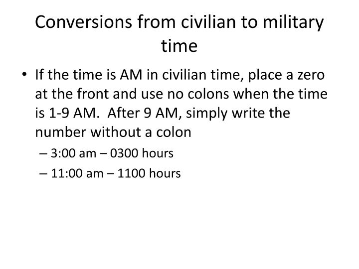 military civilian conversions presentation ppt powerpoint