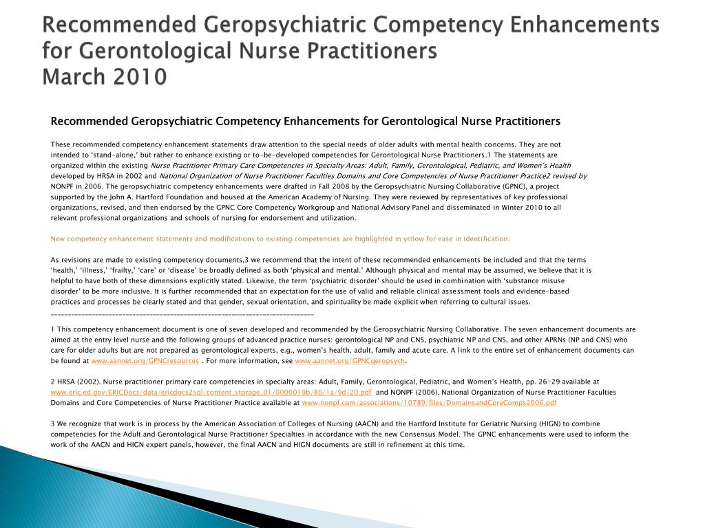 PPT - Integrating Geropsychiatric Nursing in Nurse Practitioner ...