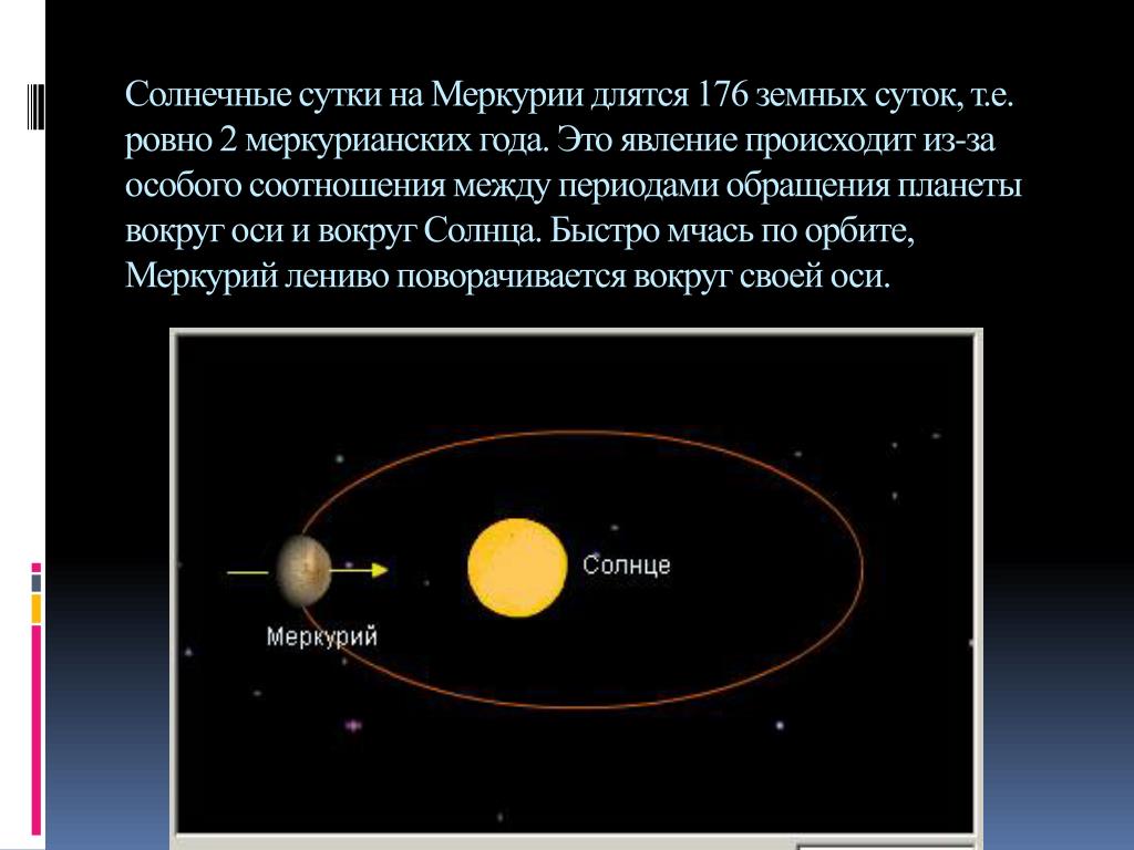 Сколько земных суток. Сидерический период обращения вокруг солнца Меркурия. Солнечные сутки Меркурия. Скорость вращения Меркурия вокруг солнца. Оборот вокруг солнца Меркурий.