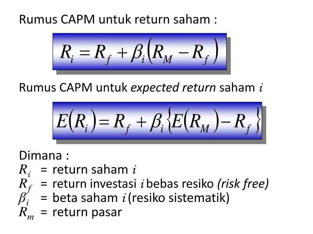 PPT - CAPITAL ASSET PRICING MODEL (CAPM) PowerPoint Presentation, free