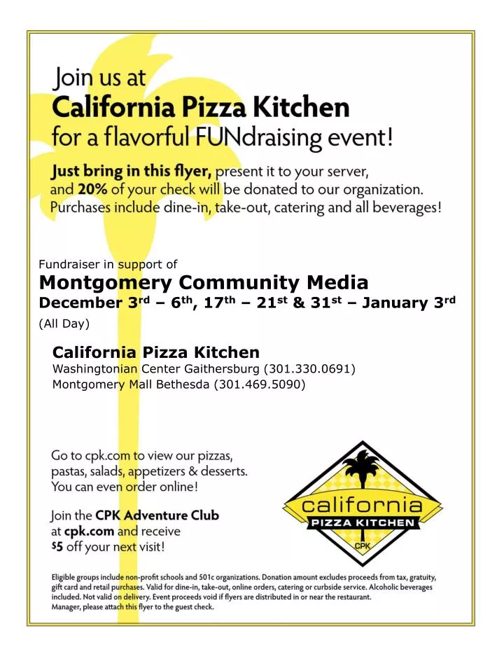Ppt California Pizza Kitchen Powerpoint Presentation Free