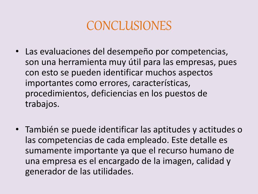 Conclusion Sobre La Evaluacion Del Desempeño www.slideserve.com