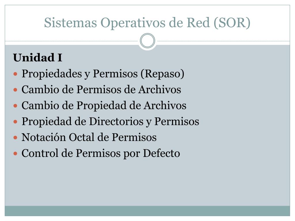PPT - Sistemas Operativos de Red (SOR) PowerPoint Presentation, free  download - ID:3188251