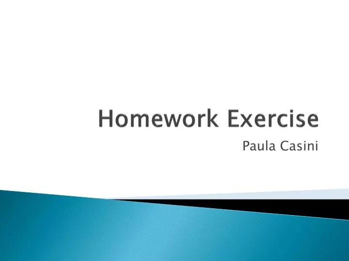 exercise in homework