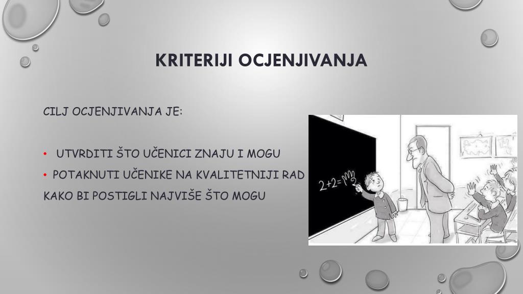 PPT - KRITERIJI OCJENJIVANJA - - elementi ocjenjivanja, načini i ...