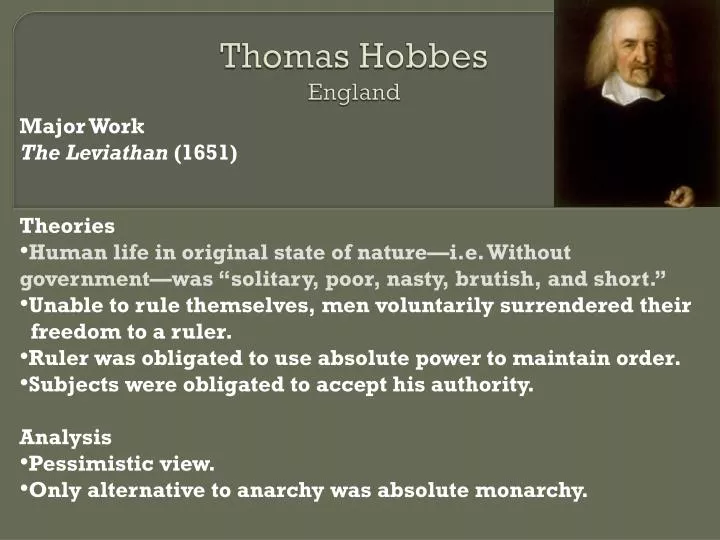 PPT Thomas Hobbes England PowerPoint Presentation, free download - ID:3190529
