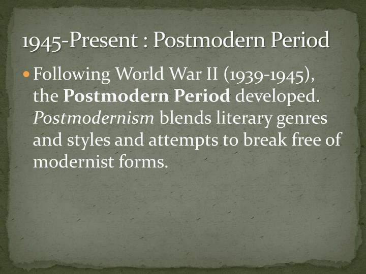 postmodernism time period postmodernism time period