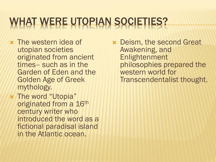 PPT - Transcendentalism and Utopian Societies in American Culture From