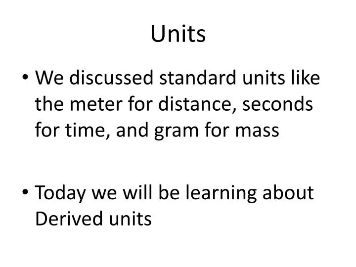 what is unit presentation