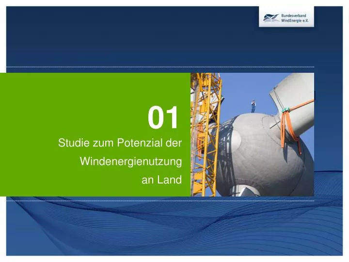 PPT - 01 Studie Zum Potenzial Der Windenergienutzung An Land PowerPoint ...