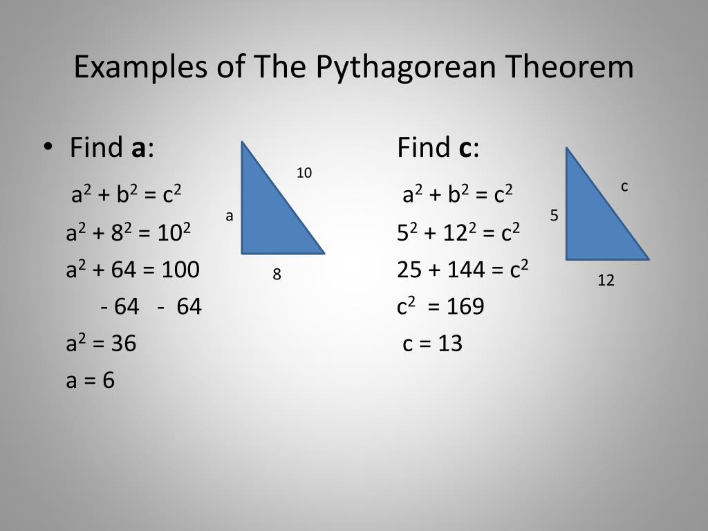 How do you use the Pythagorean Theorem to solve for the missing sides a.