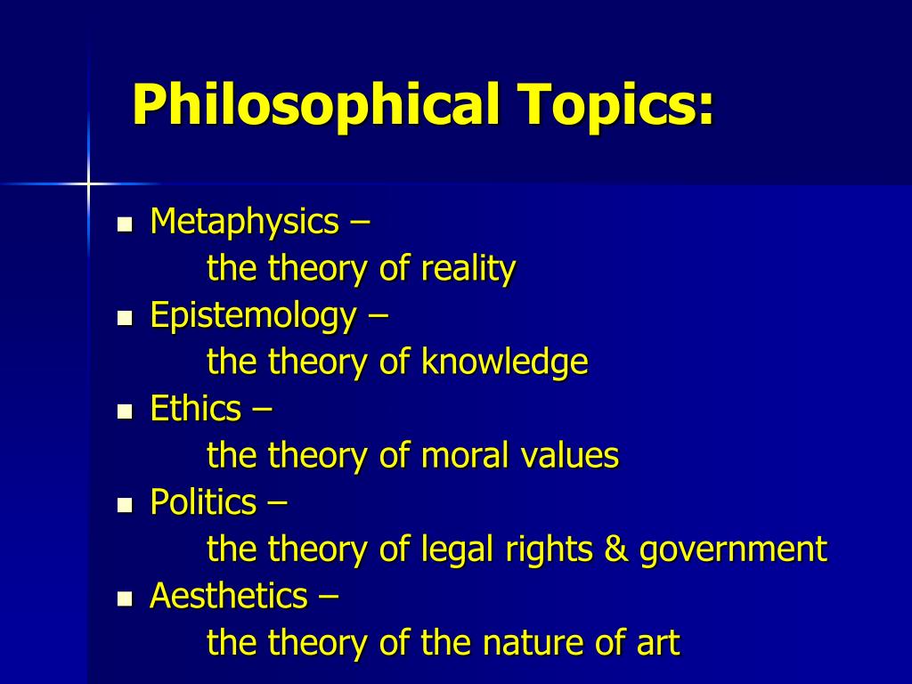 research topics on philosophy