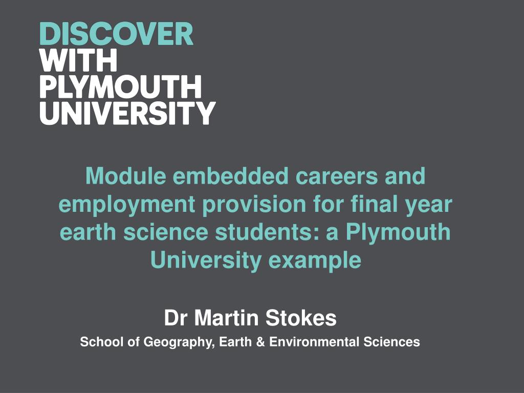 PPT Dr Martin Stokes School of Geography, Earth & Environmental