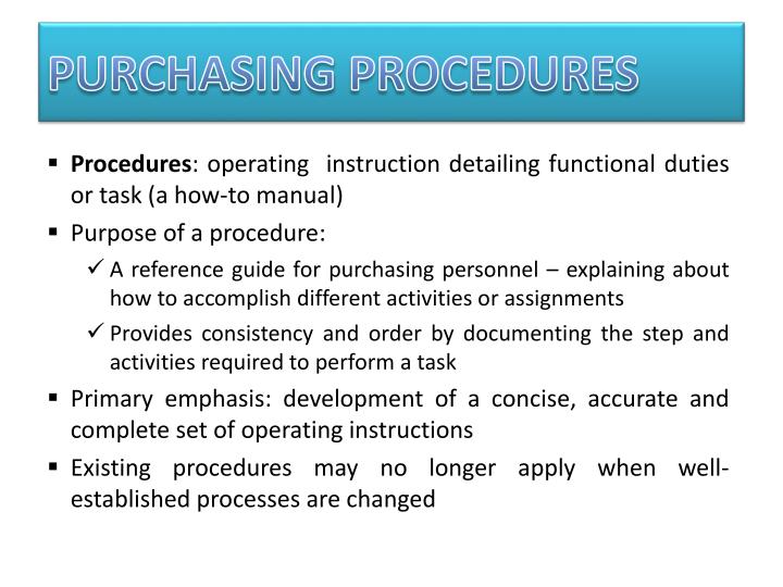 PPT - Purchasing Procedures PowerPoint Presentation - ID:3194020