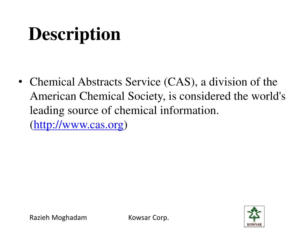 Chemical Abstracts Databases