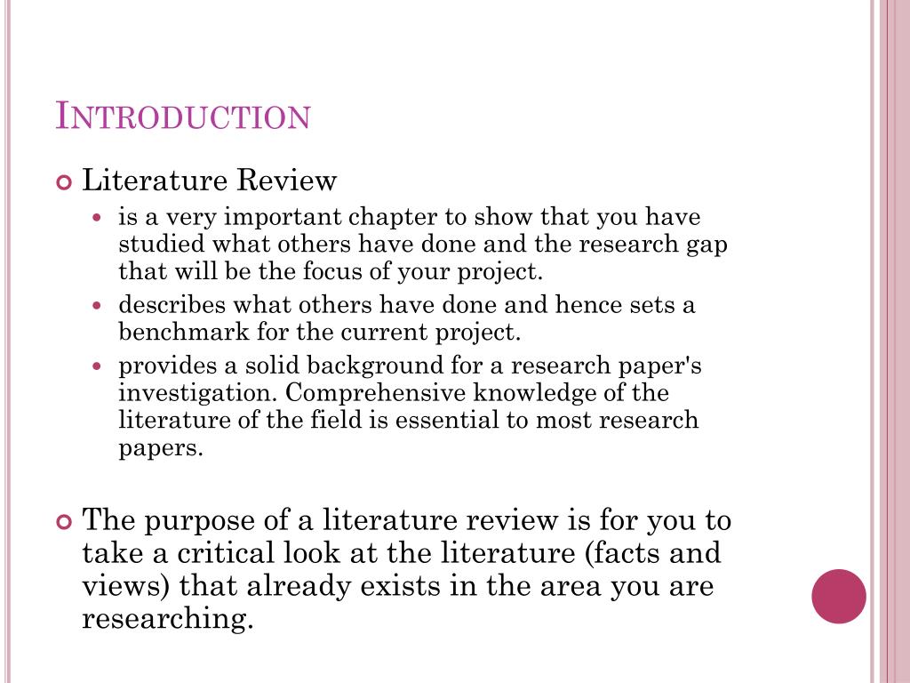 literature review intro paragraph