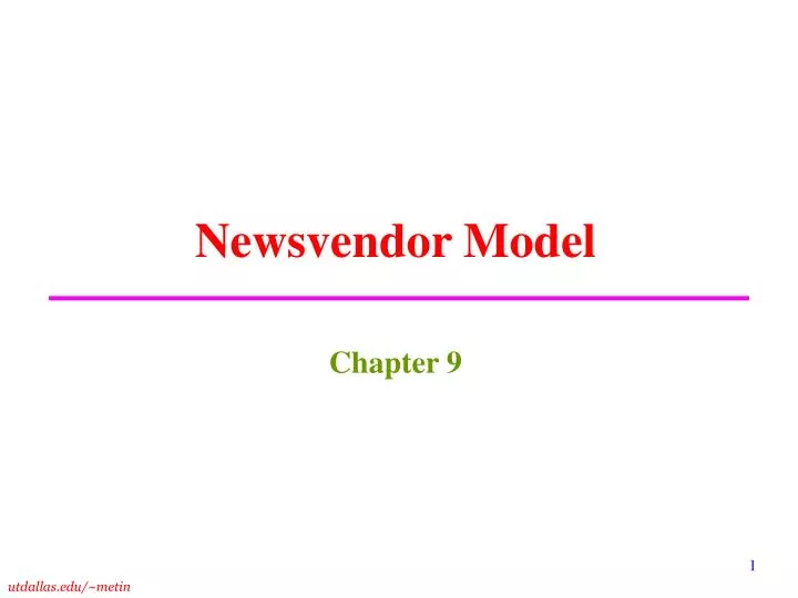 literature review newsvendor model