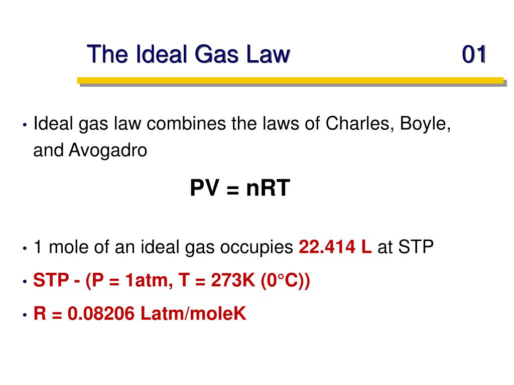 PPT - The Ideal Gas Law 01 PowerPoint Presentation, free download