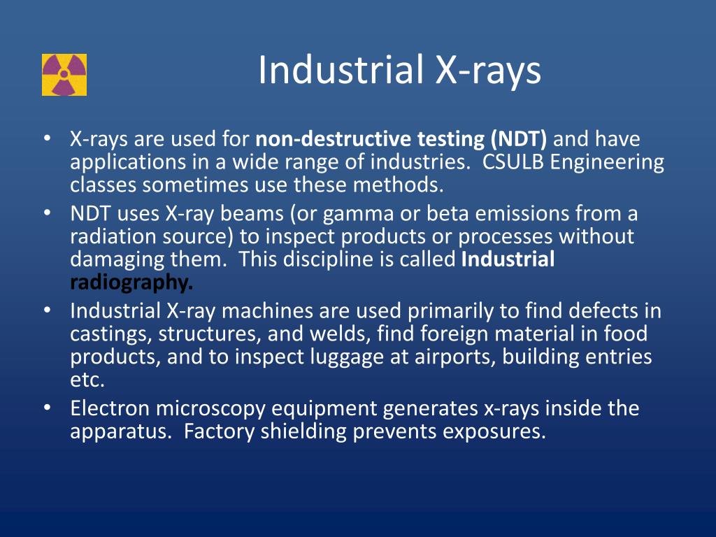 PPT CSULB Radiation Safety Research Xray Safety Fundamentals